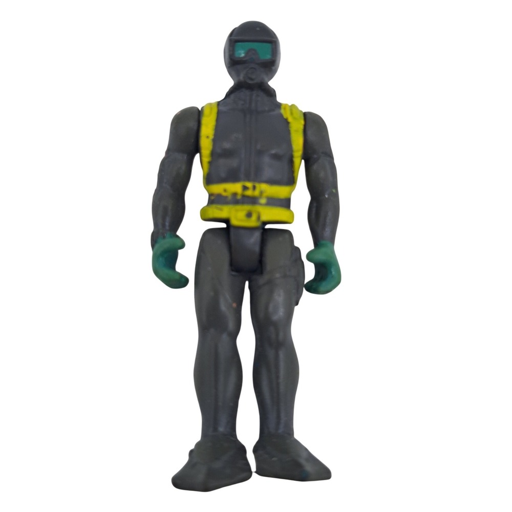 Matchbox Scuba Diver Action Figure Mega Rig Shark Adventure Vintage Black Yellow